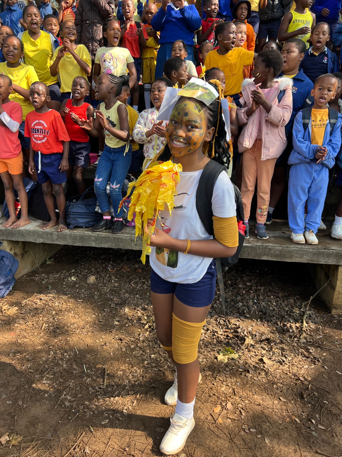 Cheetahs house students competing in athletics at Paulpietersburg Primary School